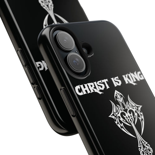 "Christ Is King" Black Christian Cross Protective Case